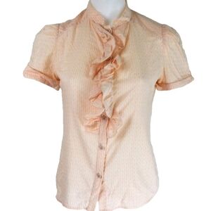 Marc Jacobs Heart Print Ruffle Blouse